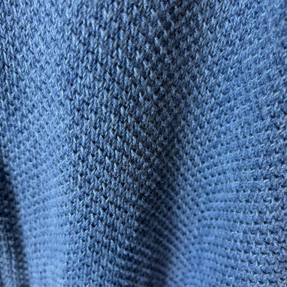 Woolrich Medium Blue Cotton Textured Knit 1/2 Zip Mockneck Sweater Size XL - Picture 7 of 13